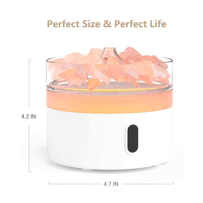 Himalayan Salt Aroma Diffuser - Night Light - USB-C - Flame Effect ( salt included) - Dai’s Sundries