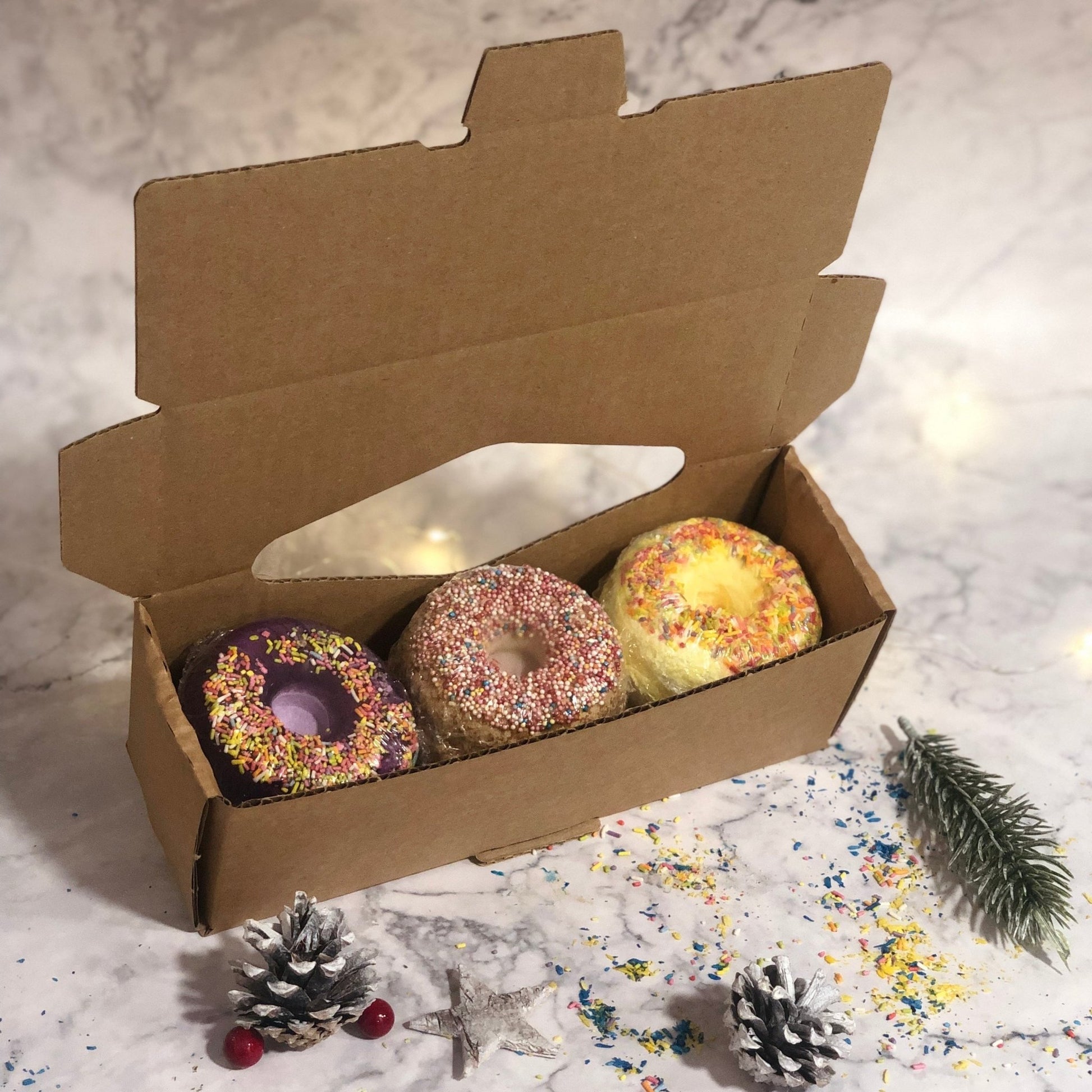 Set Of 3 Donut Bathbombs Gift Pack - Mix 2 - Dai’s Sundries