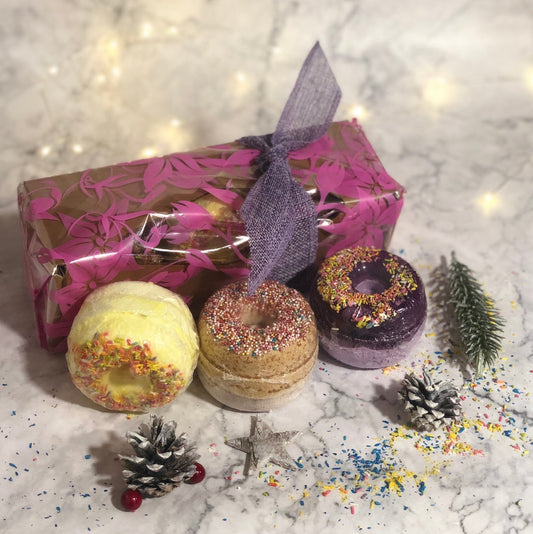 Set Of 3 Donut Bathbombs Gift Pack - Mix 2 - Dai’s Sundries